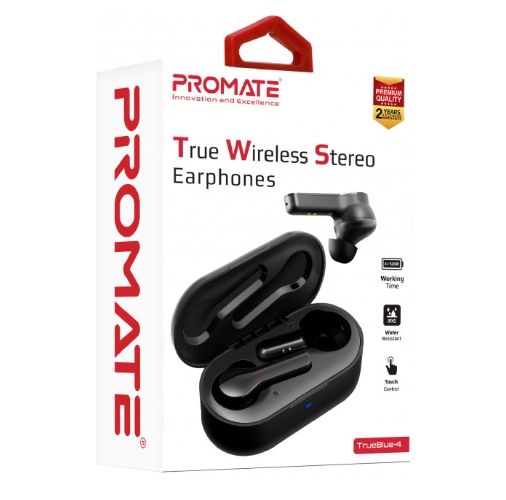 Навушники Promate Bluetooth 5 IPX5 black (trueblue-4.black) 