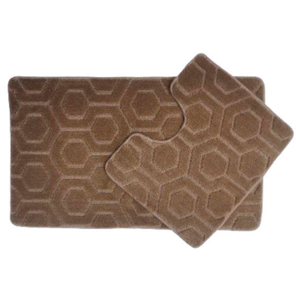 Набор ковриков Dariana Standard 60x100 см и 60x50 см бежевый соты 1000009629