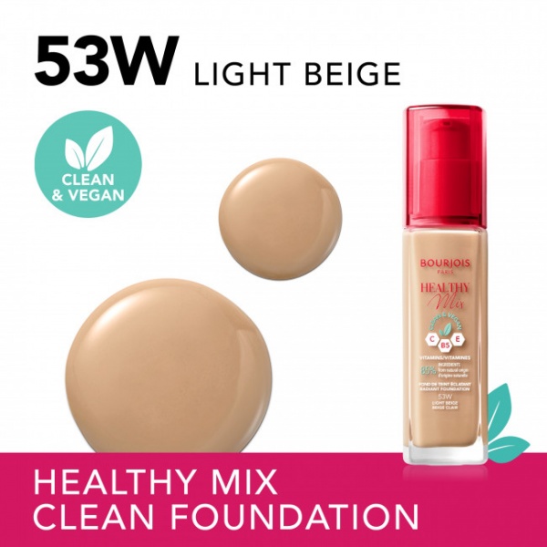Тональная основа Bourjois HEALTHY MIX (53) Light Beige 30 мл