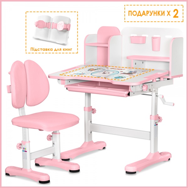 Комплект мебели детский Evo-kids BD-28 Panda Pink