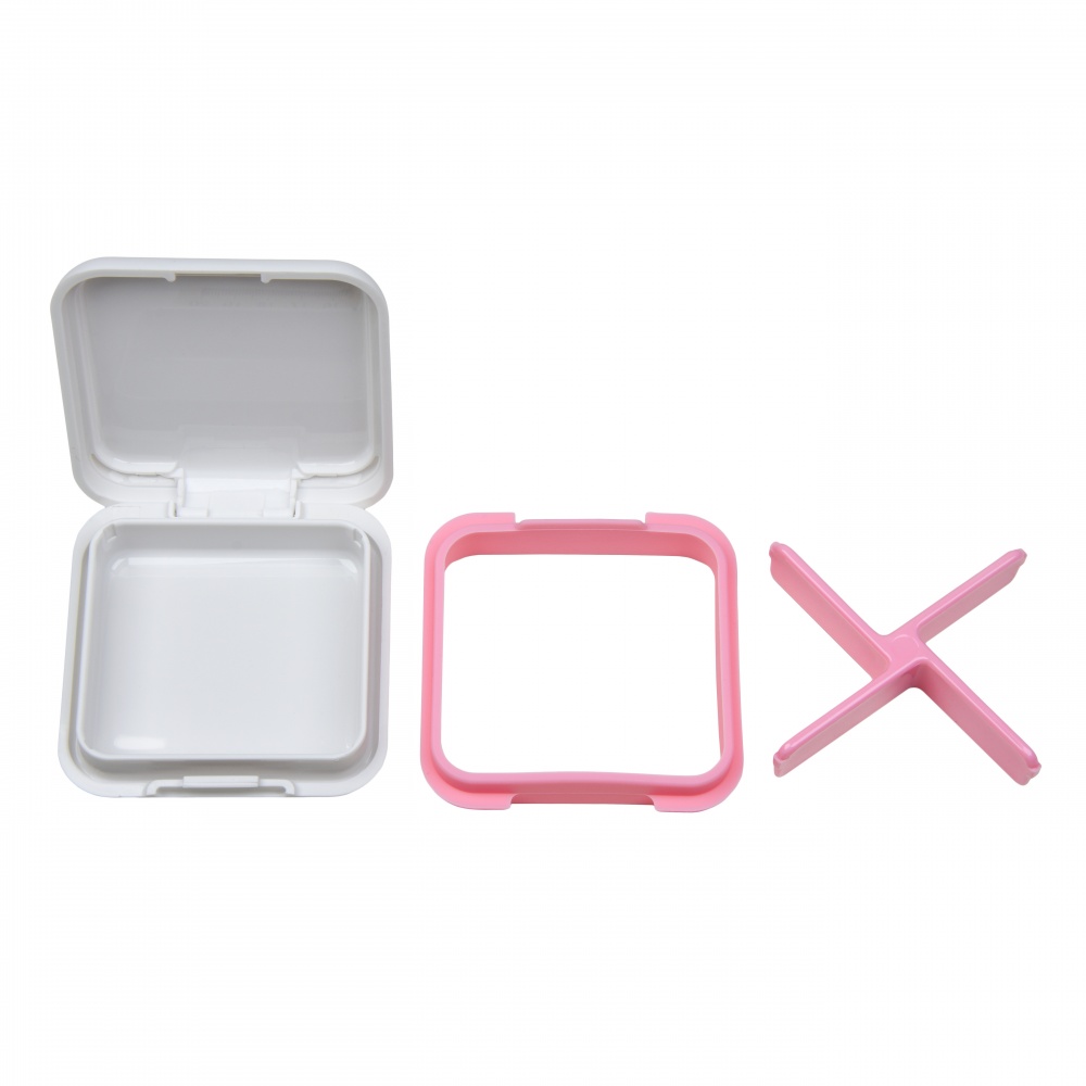 Кейс для капсул Fitseven белый с ромбами TP005WP