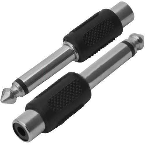 Перехідник ЕМТ гніздо RCA штекер 6.3 моно чорний