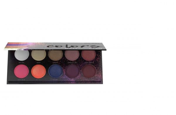 Тени для век INGRID Matt & Glam COLORS 10 оттенков 27 г