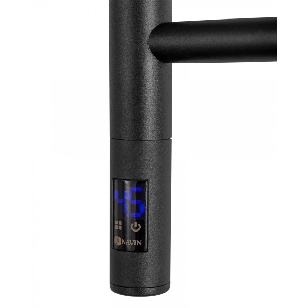 Полотенцесушитель электрический NAVIN Камелия 480х800 Л с таймером черный муар (12-207133-4880)