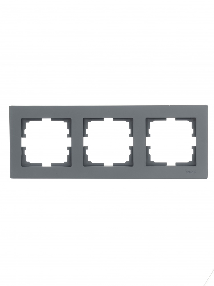 Рамка тримісна Lezard Vesna горизонтальна шефілд грей 742-3400-148
