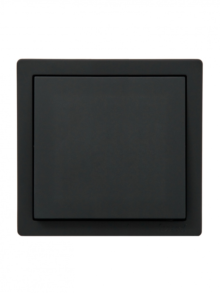 Вимикач одноклавішний Lezard LETO без підсвітки антрацит 752-4200-100