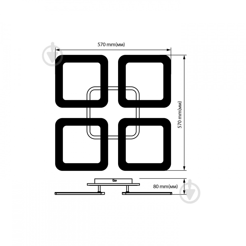 Люстра подвесная Accento lighting Elbe AP S4 80 Вт белый