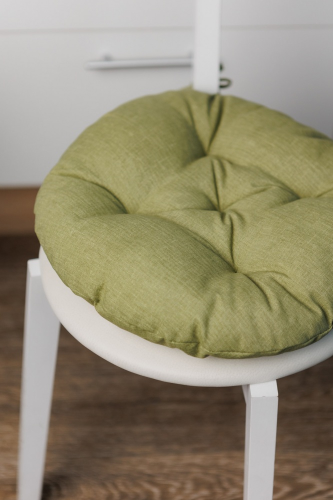 Подушка на стілець БОТАНІКА олива Dх40 см La Nuit