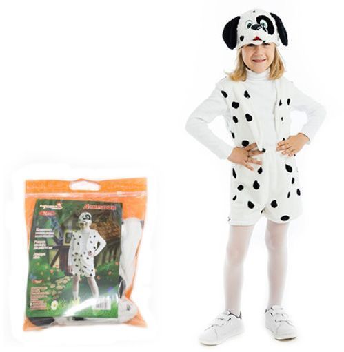 Костюм карнавальний КАРНАВАЛІЯ Далматинець р.104 білий 89009 
