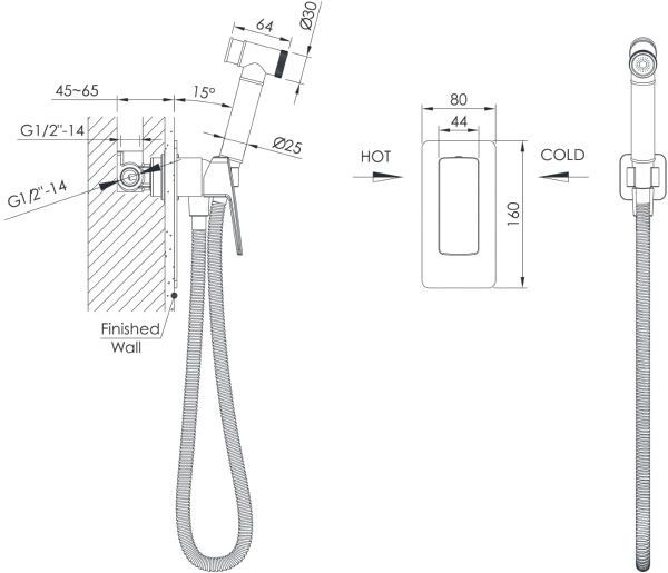 Набір для гігієнічного душу Imprese Grafiky ZMK061901120