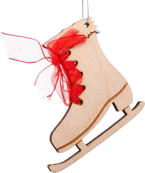 Елочная игрушка Коньки с лентой 5730 7 см 