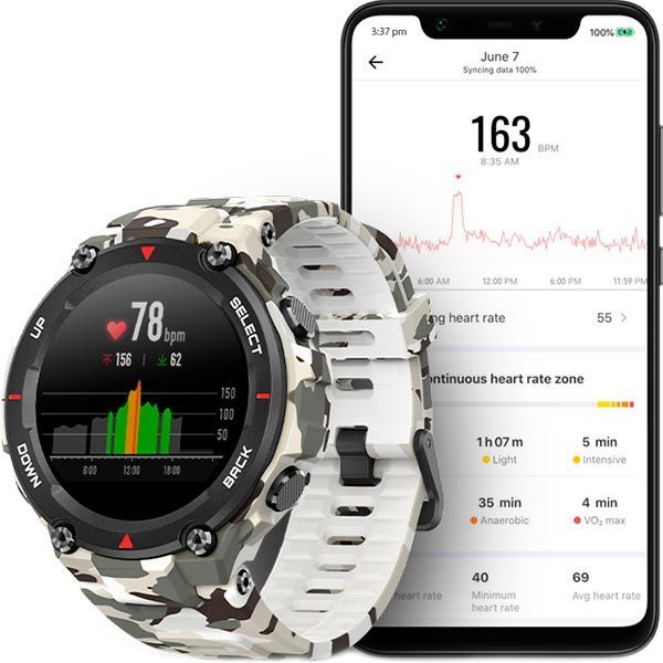 Смарт-часы Amazfit T-Rex Army Camo green (601685)