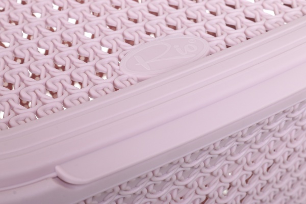 Корзина для белья RIO KNIT 15 л 299х296х278 мм пудровый 