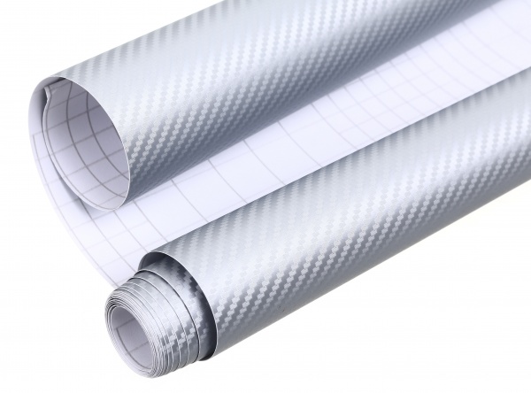 Плівка самоклейка захисна срібний карбон 0,9x2 м