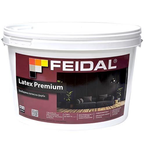 Краска акриловая Feidal Latex Premium TR глубокий мат 4,5л