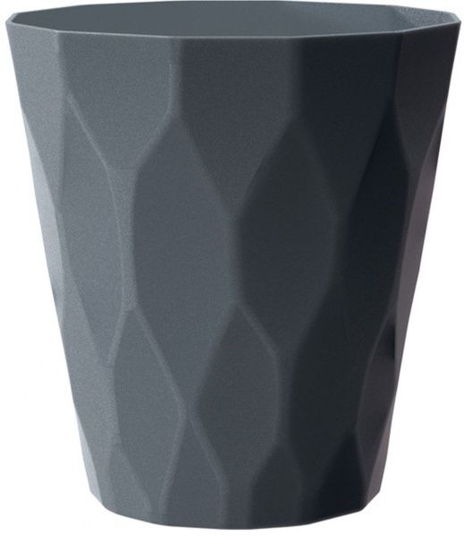 Кашпо пластикове Prosperplast Rocka круглий 3,4л графітовий (70994-426) 
