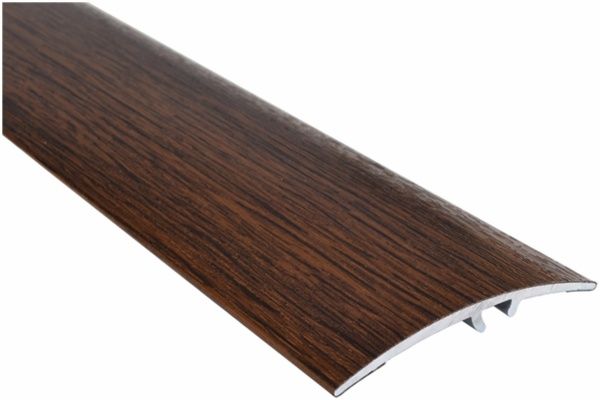 Порожек алюминиевый лестничный Olvis скрытый крепеж 43x1350 мм дуб темный 
