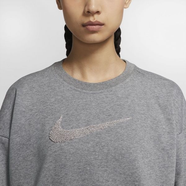 Джемпер Nike W NK DRY GET FIT CREW SWSH CU5506-091 р. XL серый меланж