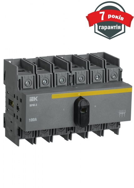 Выключатель-разъединитель IEK ВРМ-3 3P 100А MVR30-3-100