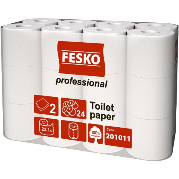 Бумага туалетная Fesko Professional S белая 24 шт
