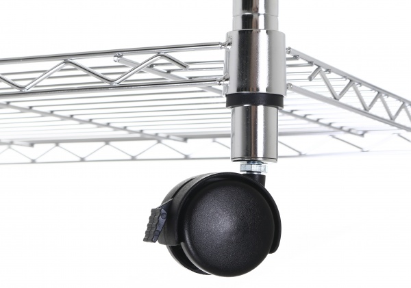 Тримач для одягу PROзапас 960х460х1060 (1800) мм подвійний хромований з полицями хром