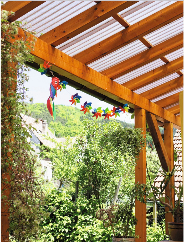 Гофрований монолітний полікарбонат TOMO Plex 1,1x1045x2000 мм хвиля текстурований бронзовий