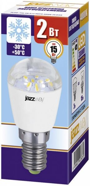 Лампа світлодіодна  JAZZway PLED для холодильників T26 2 Вт E14 4000 К 230 В прозора 1007667
