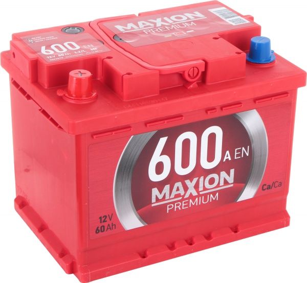 Аккумулятор автомобильный MAXION Premium 6СТ - 50 А2 600 L 60А 12 B «+» слева