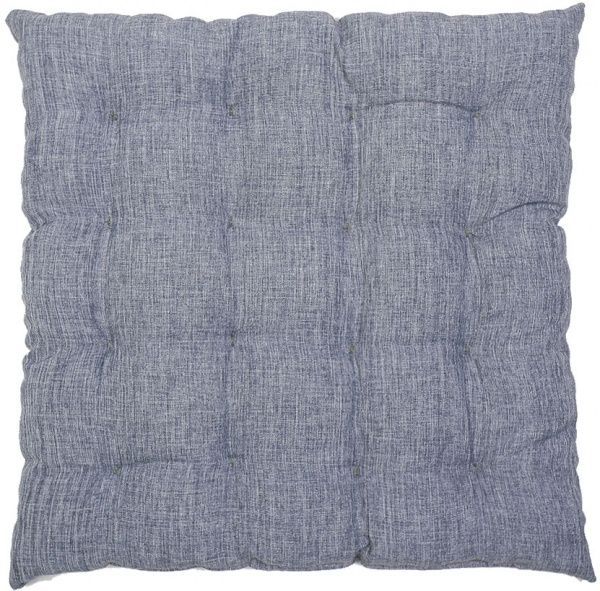Подушка на стул Гавана квадратная стеганая 37х37х5 серый
