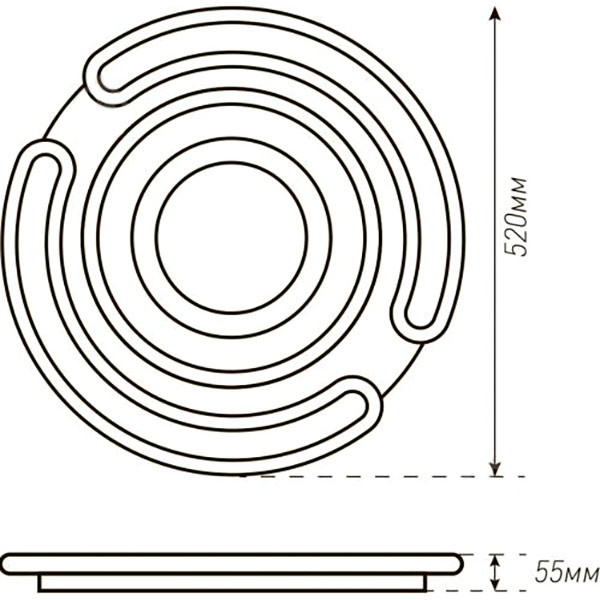 Люстра светодиодная Hopfen EN RGB Tunnel с пультом ДУ 70 Вт белый 