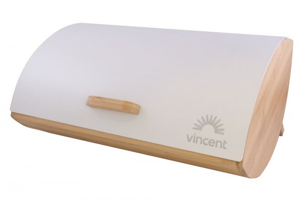 Хлебница бамбуковая с металлической крышкой VC-1233 Vincent