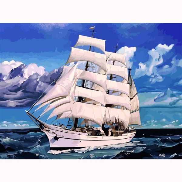 Полотно на картоні з контуром Морські пейзажі №7 30х40 см Rosa Start 