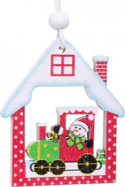 Декоративна підвіска Новорічна 6 см в асортименті 6014-45