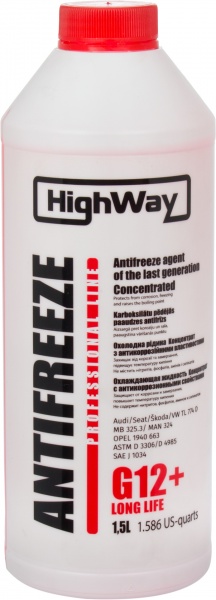 Антифриз HighWay до -52°С 1,5л червоний 
