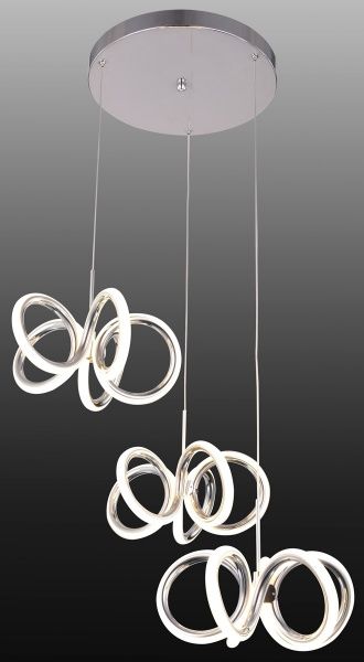 Люстра светодиодная Геотон GTN-600/3Р 48179 81 Вт хром 