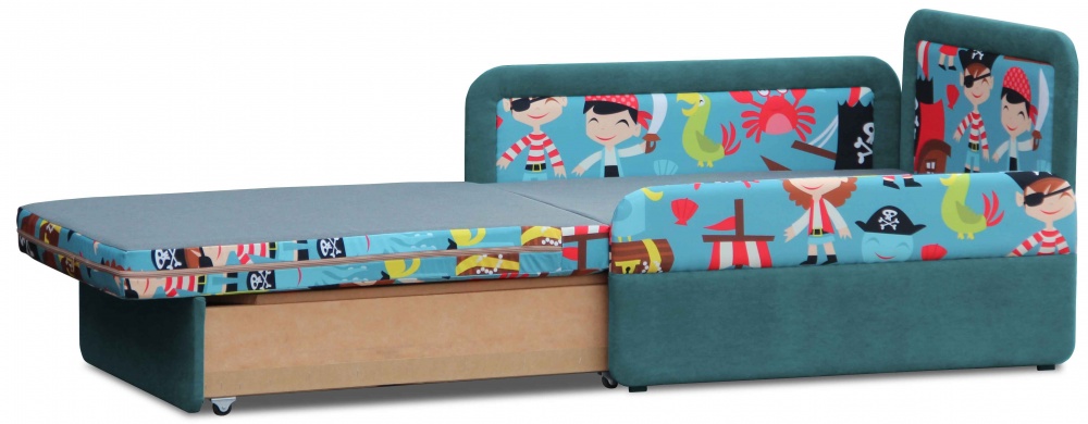 Тахта дитячий Берегиня Маріо лівий блакитний 750x970x660 мм