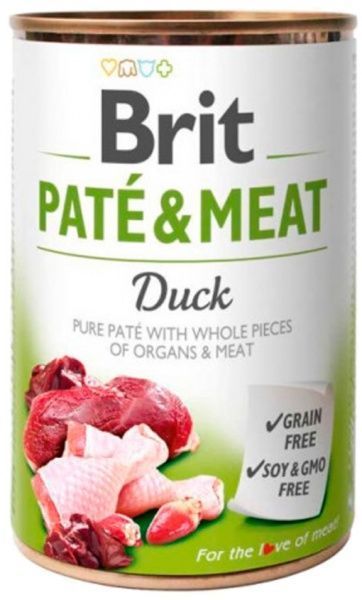 Консерва Brit Care Pate & Meat с уткой, 400г, для собак
