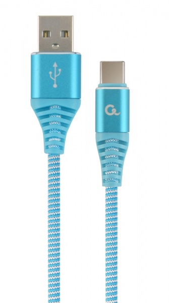 Кабель Cablexpert для смартфона 1 м блакитний (CC-USB2B-AMCM-1M-VW) micro USB 2.0 A-тато/Type-C тато 