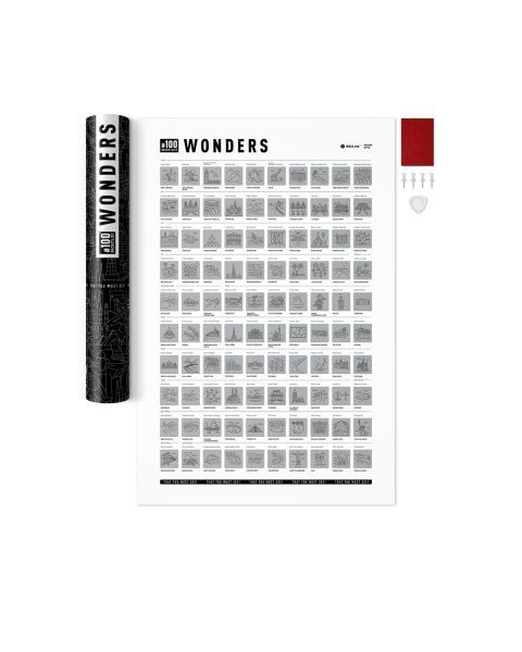 Скретч-постер #100 Wonders 1DEA.me 
