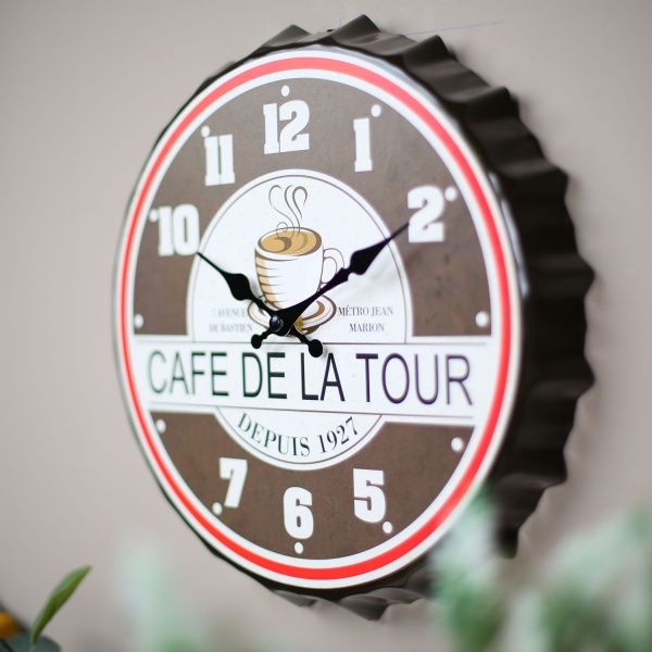 Часы настенные крышка Cafe 30х30х4,5 см