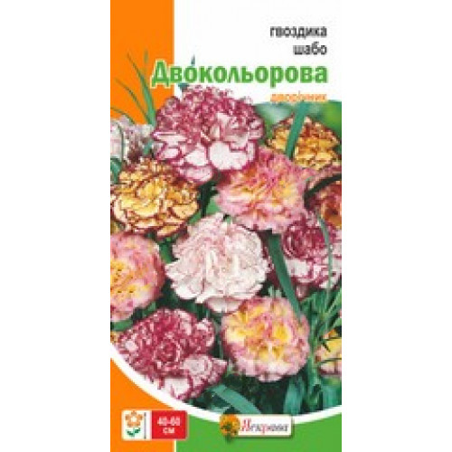 Насіння Яскрава гвоздика шабо двокольорова суміш