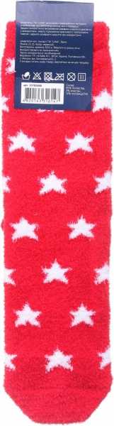Носки женские Luna пушистые Звезды р. 23-25 красный 