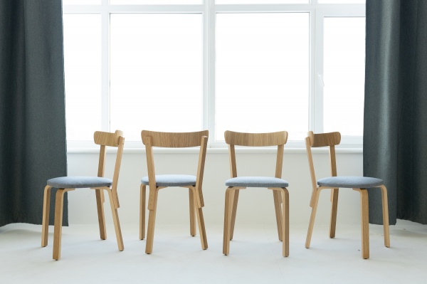 Стул обеденный Scandi Soft 800х480х440 мм серый / дуб