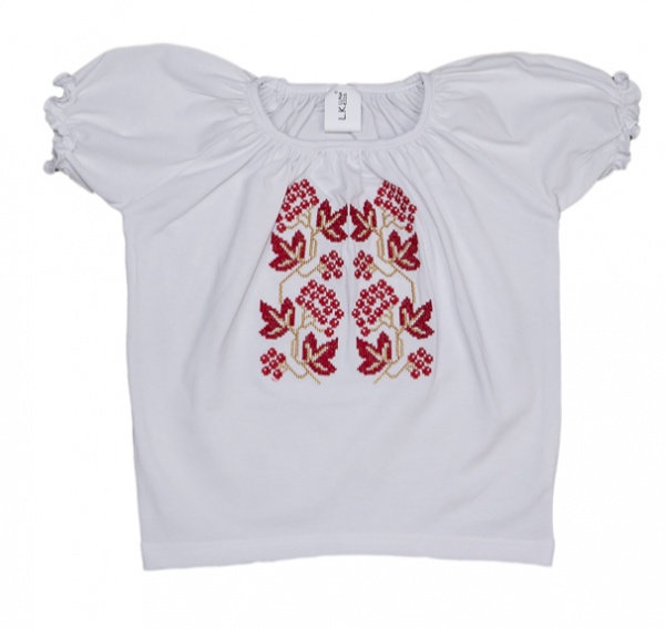 Вышиванка для девочек Luna Kids Калина р.104 белый 