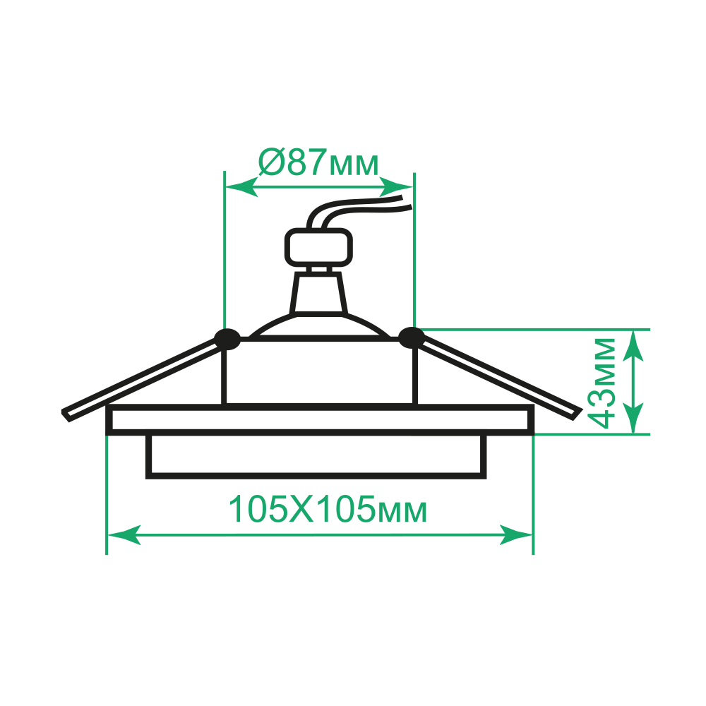 Світильник вбудовуваний (Downlight) ARDERO GX53 білий матовий DL2802