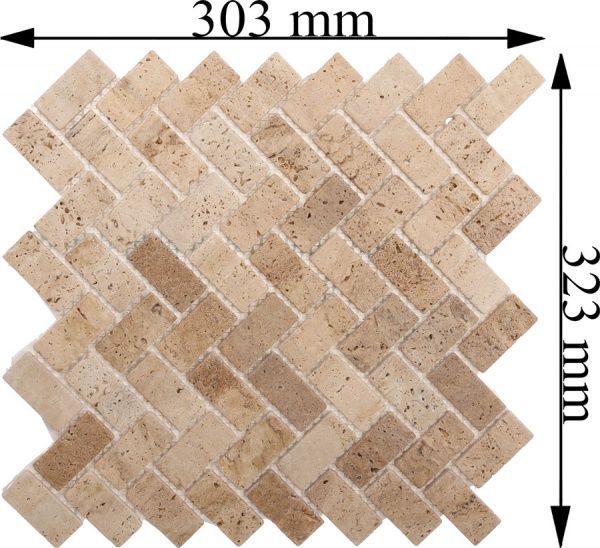 Плитка KrimArt мозаїка Travertin Classic МКР-5С 30,3x32,3 