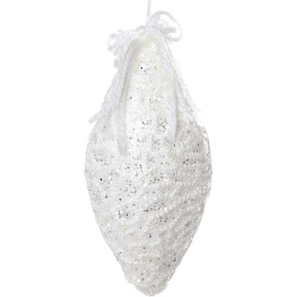 Игрушка новогодняя Ажурный бант SDC74560W 60 мм