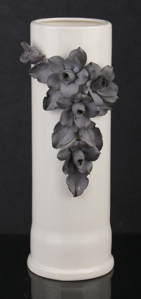 Ваза керамическая белая Грей 32 см