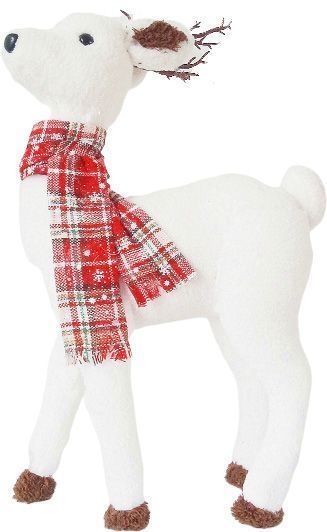 Декоративная фигура Олень кудрявий з шарфиком стоячий 52 см 