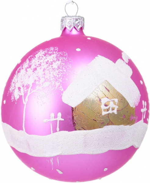 Шар новогодний мульти d 100 мм в ассортименте